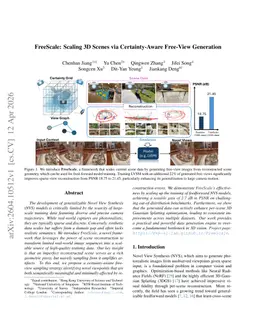 FreeScale: Scaling 3D Scenes via Certainty-Aware Free-View Generation