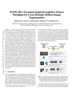 FGML-DG: Feynman-Inspired Cognitive Science Paradigm for Cross-Domain Medical Image Segmentation