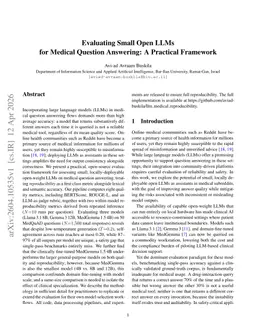 Evaluating Small Open LLMs for Medical Question Answering: A Practical Framework