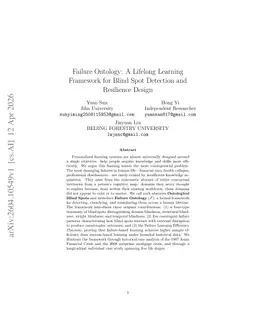 Failure Ontology: A Lifelong Learning Framework for Blind Spot Detection and Resilience Design