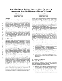 Analyzing Vector Register Usage in Linux Packages to Understand Real-World Impact of Downfall Attack
