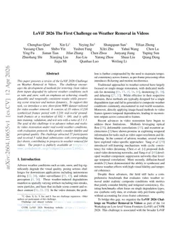 LoViF 2026 The First Challenge on Weather Removal in Videos