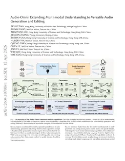 Audio-Omni: Extending Multi-modal Understanding to Versatile Audio Generation and Editing