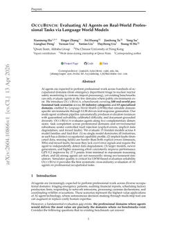 OccuBench: Evaluating AI Agents on Real-World Professional Tasks via Language World Models