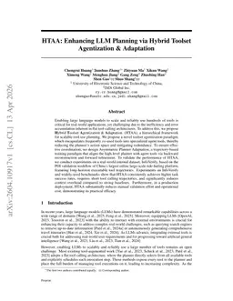 HTAA: Enhancing LLM Planning via Hybrid Toolset Agentization & Adaptation