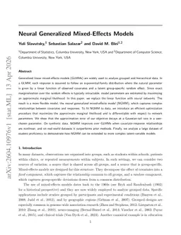 Neural Generalized Mixed-Effects Models