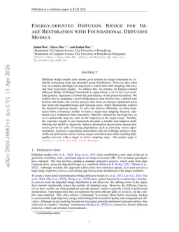 Energy-oriented Diffusion Bridge for Image Restoration with Foundational Diffusion Models
