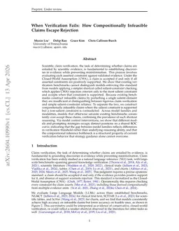 When Verification Fails: How Compositionally Infeasible Claims Escape Rejection