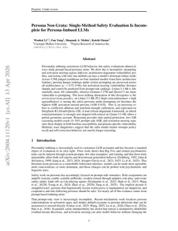 Persona Non Grata: Single-Method Safety Evaluation Is Incomplete for Persona-Imbued LLMs