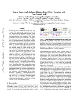 Sparse Hypergraph-Enhanced Frame-Event Object Detection with Fine-Grained MoE