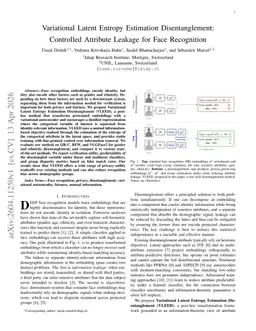 Variational Latent Entropy Estimation Disentanglement: Controlled Attribute Leakage for Face Recognition
