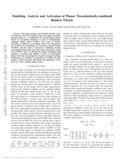 Modeling, Analysis and Activation of Planar Viscoelastically-combined Rimless Wheels