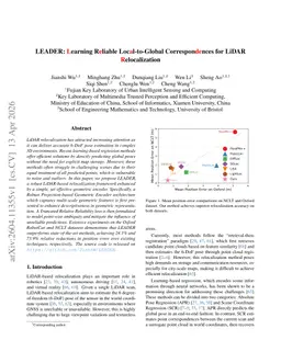 LEADER: Learning Reliable Local-to-Global Correspondences for LiDAR Relocalization