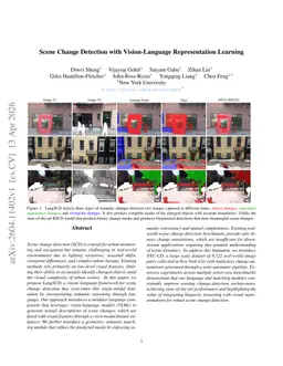 Scene Change Detection with Vision-Language Representation Learning