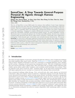 SemaClaw: A Step Towards General-Purpose Personal AI Agents through Harness Engineering