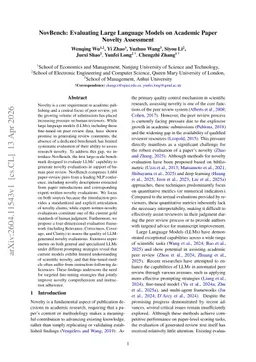 NovBench: Evaluating Large Language Models on Academic Paper Novelty Assessment