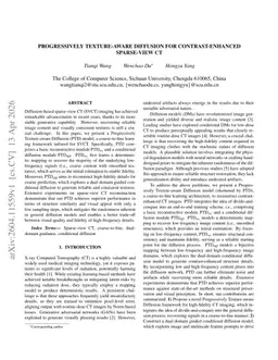 Progressively Texture-Aware Diffusion for Contrast-Enhanced Sparse-View CT