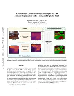 GeomPrompt: Geometric Prompt Learning for RGB-D Semantic Segmentation Under Missing and Degraded Depth
