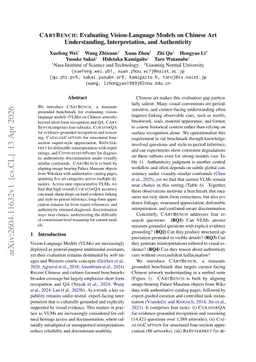 CArtBench: Evaluating Vision-Language Models on Chinese Art Understanding, Interpretation, and Authenticity