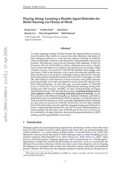 Playing Along: Learning a Double-Agent Defender for Belief Steering via Theory of Mind