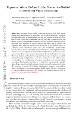 Representations Before Pixels: Semantics-Guided Hierarchical Video Prediction