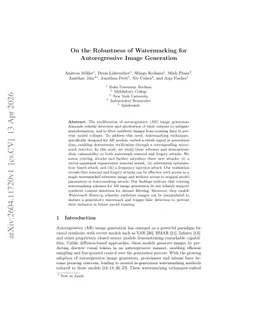 On the Robustness of Watermarking for Autoregressive Image Generation