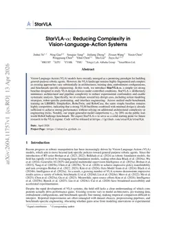 StarVLA-$α$: Reducing Complexity in Vision-Language-Action Systems