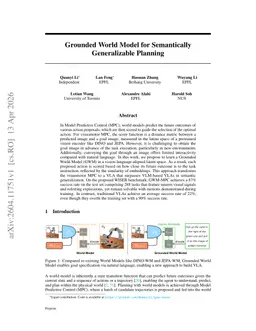 Grounded World Model for Semantically Generalizable Planning