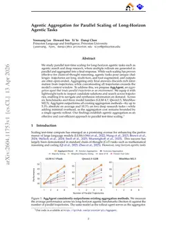 Agentic Aggregation for Parallel Scaling of Long-Horizon Agentic Tasks