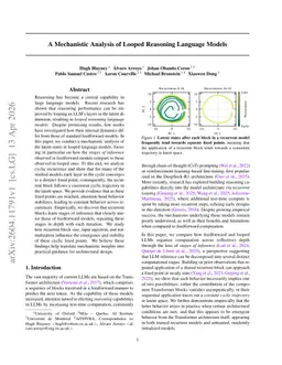 A Mechanistic Analysis of Looped Reasoning Language Models