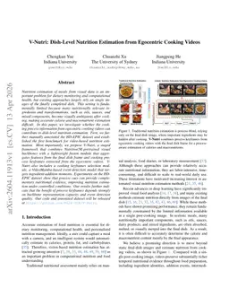 V-Nutri: Dish-Level Nutrition Estimation from Egocentric Cooking Videos