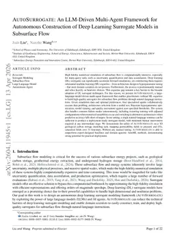 AutoSurrogate: An LLM-Driven Multi-Agent Framework for Autonomous Construction of Deep Learning Surrogate Models in Subsurface Flow