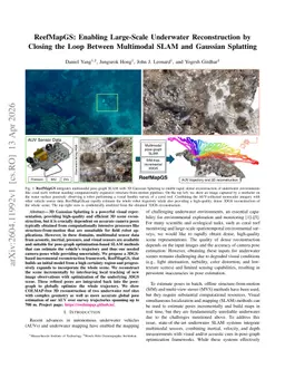 ReefMapGS: Enabling Large-Scale Underwater Reconstruction by Closing the Loop Between Multimodal SLAM and Gaussian Splatting