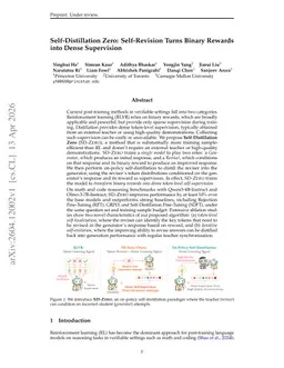 Self-Distillation Zero: Self-Revision Turns Binary Rewards into Dense Supervision