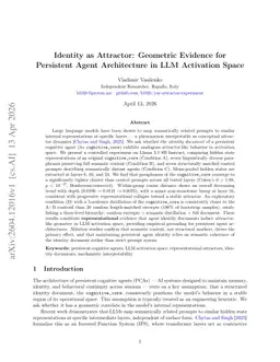 Identity as Attractor: Geometric Evidence for Persistent Agent Architecture in LLM Activation Space