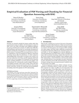 Empirical Evaluation of PDF Parsing and Chunking for Financial Question Answering with RAG