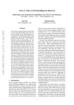 ViLL-E: Video LLM Embeddings for Retrieval