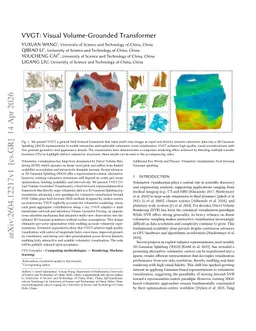 VVGT: Visual Volume-Grounded Transformer