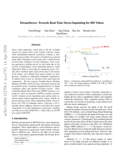 DreamStereo: Towards Real-Time Stereo Inpainting for HD Videos
