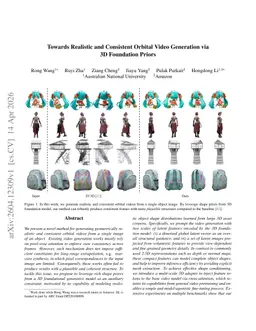 Towards Realistic and Consistent Orbital Video Generation via 3D Foundation Priors