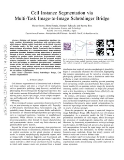 Cell Instance Segmentation via Multi-Task Image-to-Image Schrödinger Bridge
