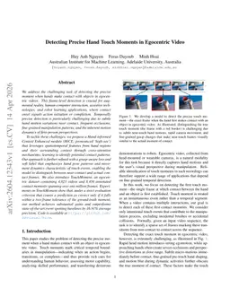 Detecting Precise Hand Touch Moments in Egocentric Video