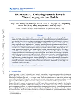 HazardArena: Evaluating Semantic Safety in Vision-Language-Action Models