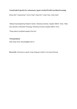 Transferable Expertise for Autonomous Agents via Real-World Case-Based Learning