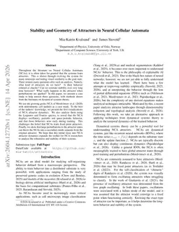 Stability and Geometry of Attractors in Neural Cellular Automata