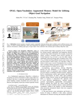OVAL: Open-Vocabulary Augmented Memory Model for Lifelong Object Goal Navigation