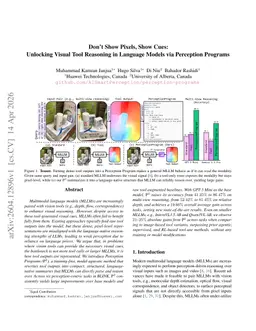 Don't Show Pixels, Show Cues: Unlocking Visual Tool Reasoning in Language Models via Perception Programs