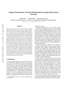 Adaptive Data Dropout: Towards Self-Regulated Learning in Deep Neural Networks
