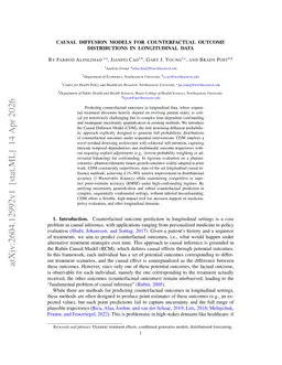 Causal Diffusion Models for Counterfactual Outcome Distributions in Longitudinal Data