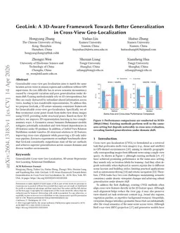 GeoLink: A 3D-Aware Framework Towards Better Generalization in Cross-View Geo-Localization